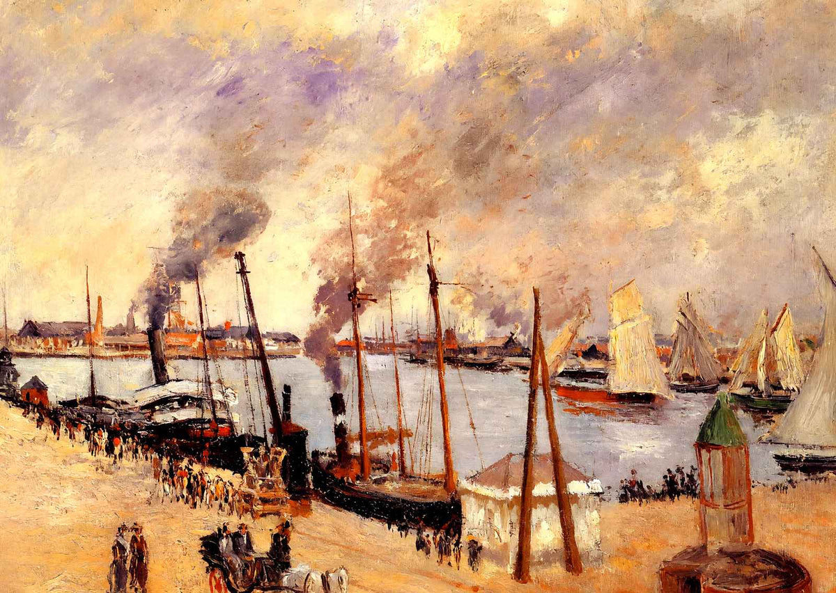 The Port of Le Havre 1903 Painting by Camille Pissarro Art Print (6 Sizes)
