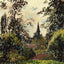 The Bazincourt Steeple (Study) 1895 by Camille Pissarro Art Print (6 Sizes)