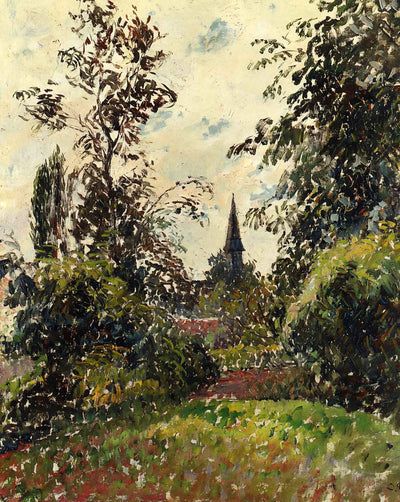 The Bazincourt Steeple (Study) art print by Camille Pissarro (1895)