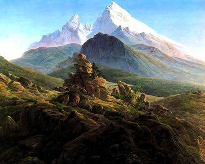 The Watzmann Painting by Caspar David Friedrich 8x10" Art Print (High Quality)