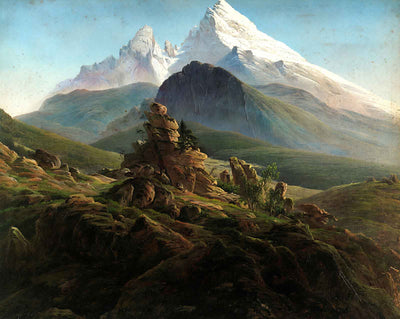 The Watzmann painting by Caspar David Friedrich (1825)