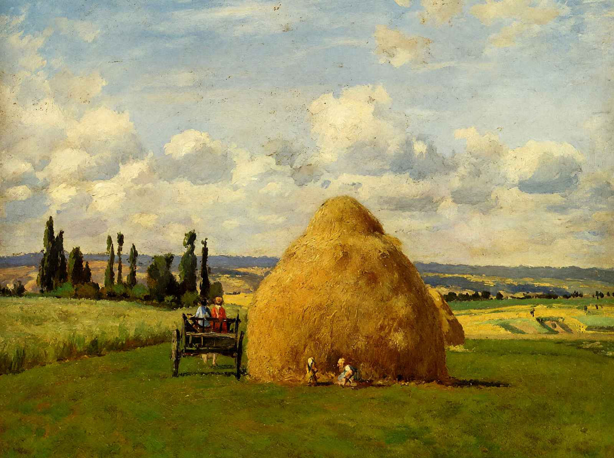 The Haystack, Pontoise Art Print 1873 Painting by Camille Pissarro (6 Sizes)