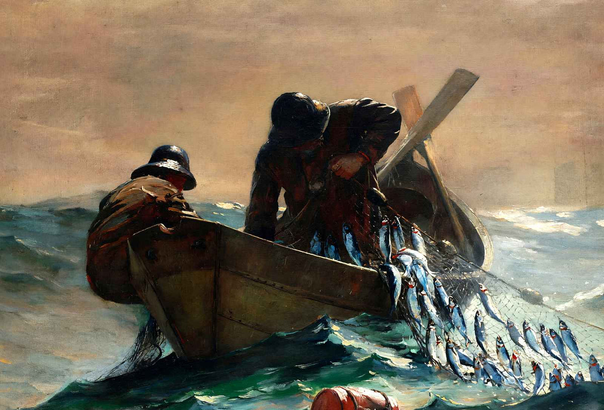 The Herring Net Painting by Winslow Homer Art Print (6 Sizes) Premium Print