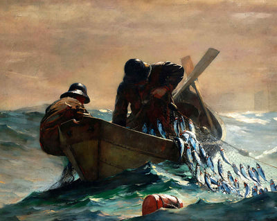 The Herring Net art print by Winslow Homer