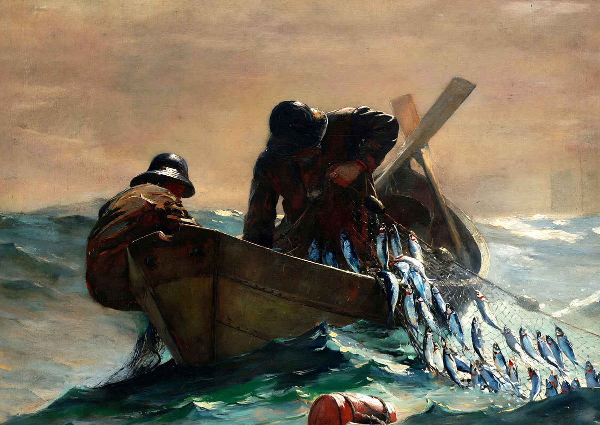 The Herring Net Painting by Winslow Homer Art Print (6 Sizes) Premium Print