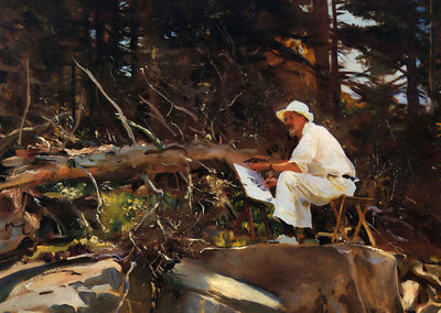 The Artist Sketching 1922 Painting by John Singer Sargent Art Print (6 Sizes)
