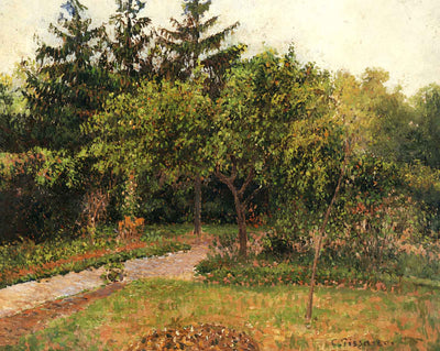 The Garden at Eragny art print by Camille Pissarro (1895)