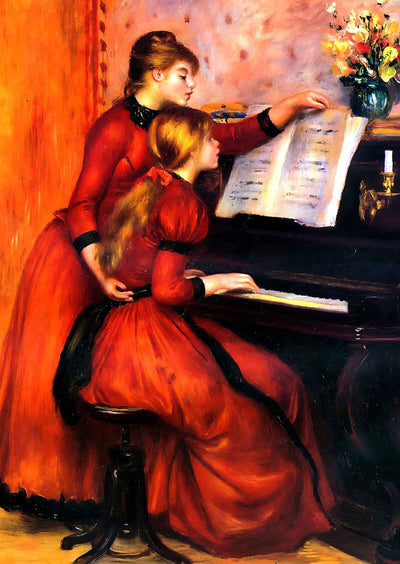 The Piano Lesson 1889 Painting by Pierre-Auguste Renoir Art Print (6 Sizes)