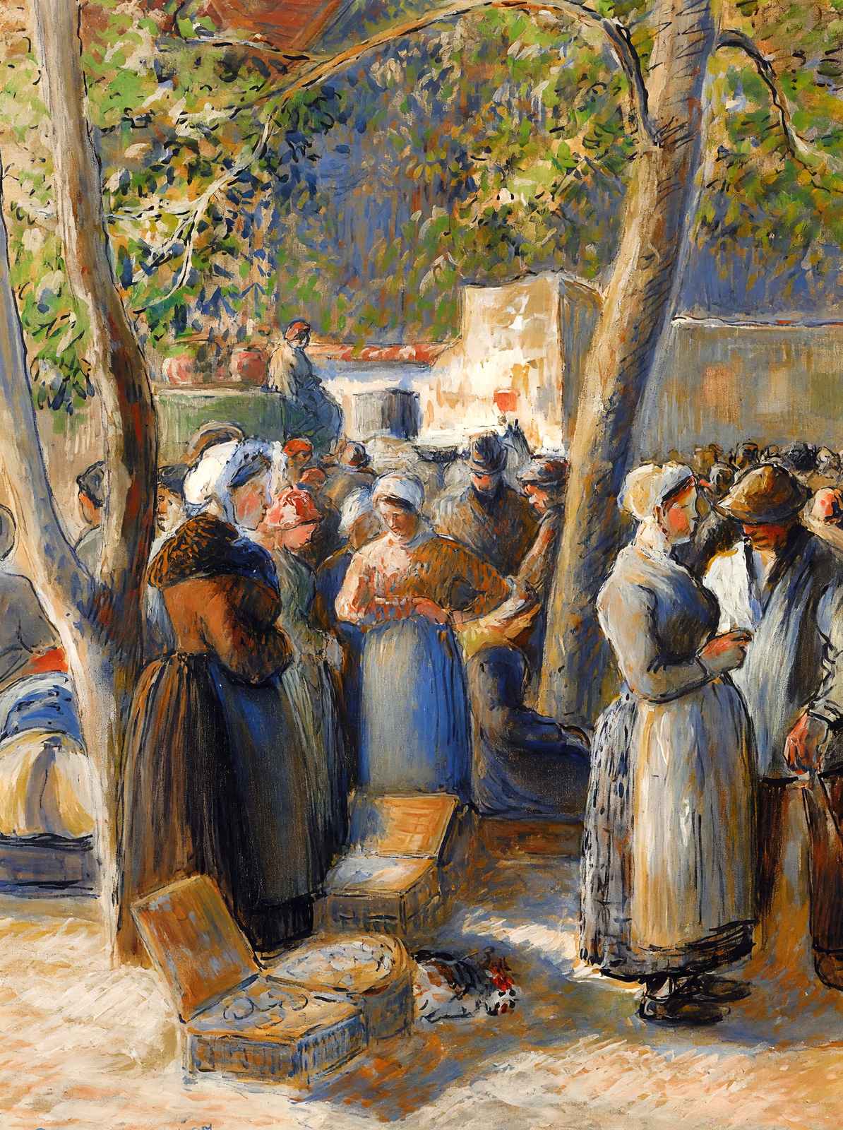 The Market in Gisors 1887 Painting by Camille Pissarro Art Print (6 Sizes)