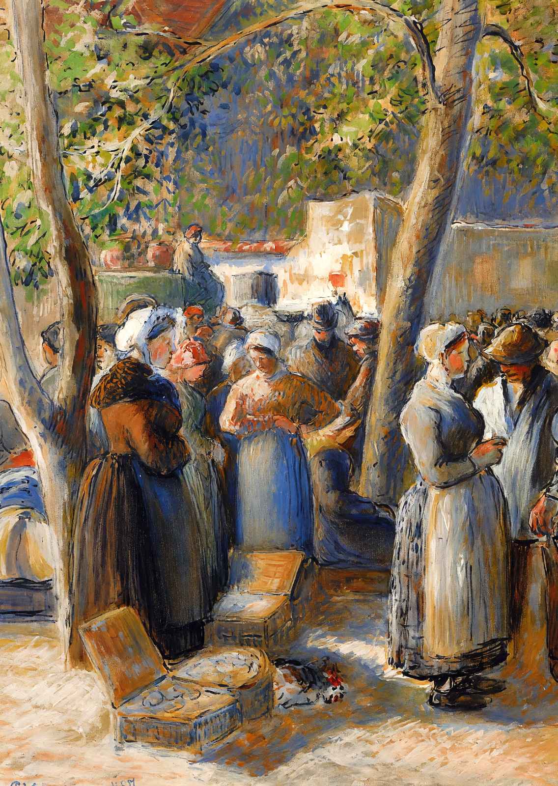 The Market in Gisors 1887 Painting by Camille Pissarro Art Print (6 Sizes)