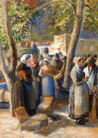 The Market in Gisors 1887 Painting by Camille Pissarro Art Print (6 Sizes)