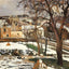 The Effect of Snow at L'Hermitage, Pontoise Art Print 1875 by Pissarro (6 Sizes)