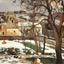 The Effect of Snow at L'Hermitage, Pontoise Art Print 1875 by Pissarro (6 Sizes)