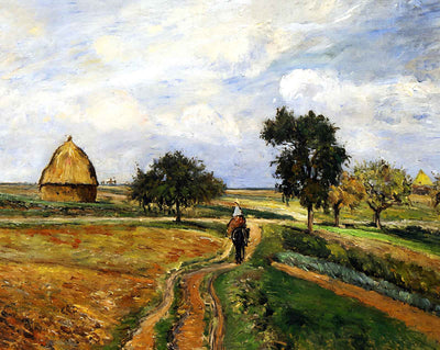 The Old Ennery Road in Pontoise painting by Camille Pissarro (1877)