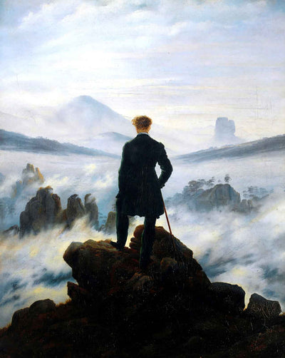 The Wanderer Above the Sea of Fog painting by Caspar David Friedrich (1818)