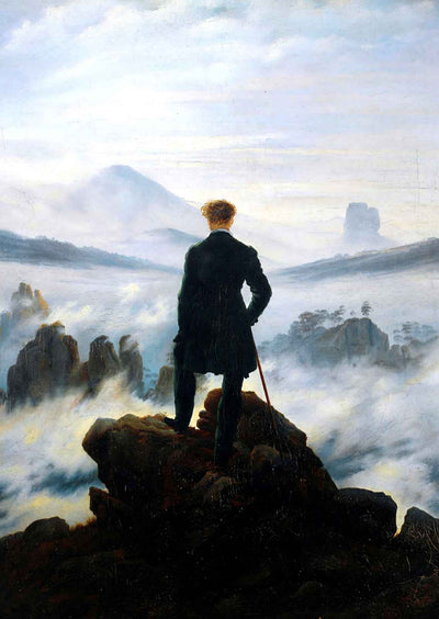 The Wanderer Above the Sea of Fog Art Print 1818 by Friedrich (6 Sizes)