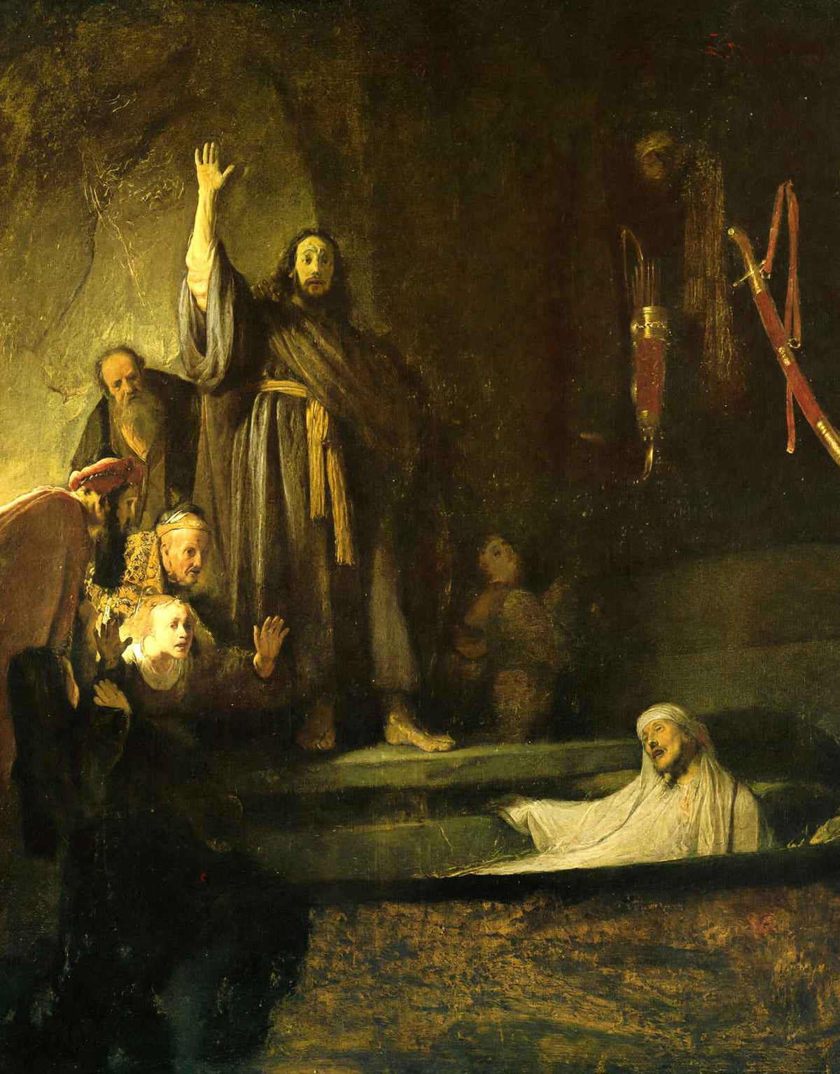 The Raising of Lazarus Art Print 1630 Painting by Rembrandt (6 Sizes)