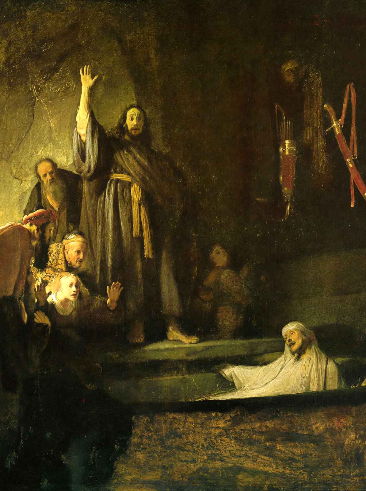 The Raising of Lazarus Art Print 1630 Painting by Rembrandt (6 Sizes)