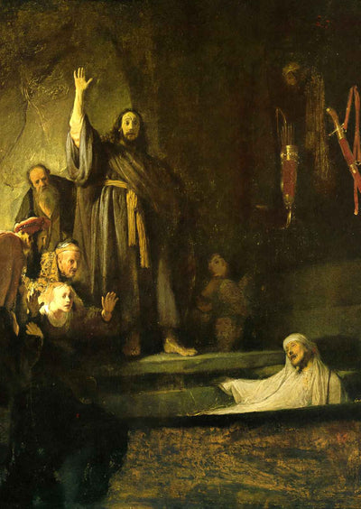 The Raising of Lazarus Art Print 1630 Painting by Rembrandt (6 Sizes)