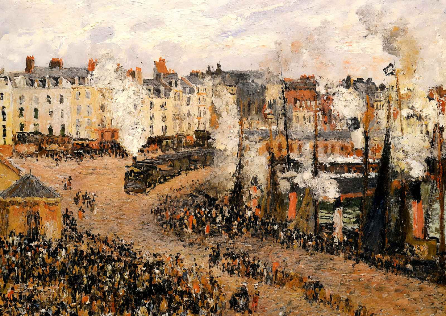 The Fishmarket, Dieppe 1902 Painting by Camille Pissarro Art Print (6 Sizes)