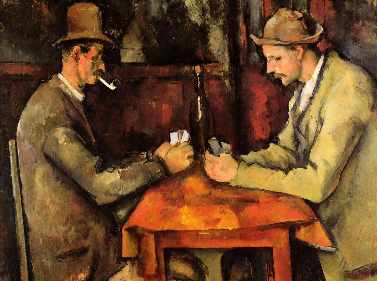 The Card Players Art Print 1896 Painting by Paul Cezanne (6 Sizes)