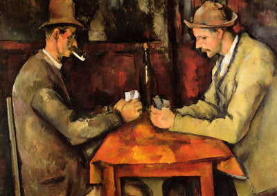 The Card Players Art Print 1896 Painting by Paul Cezanne (6 Sizes)