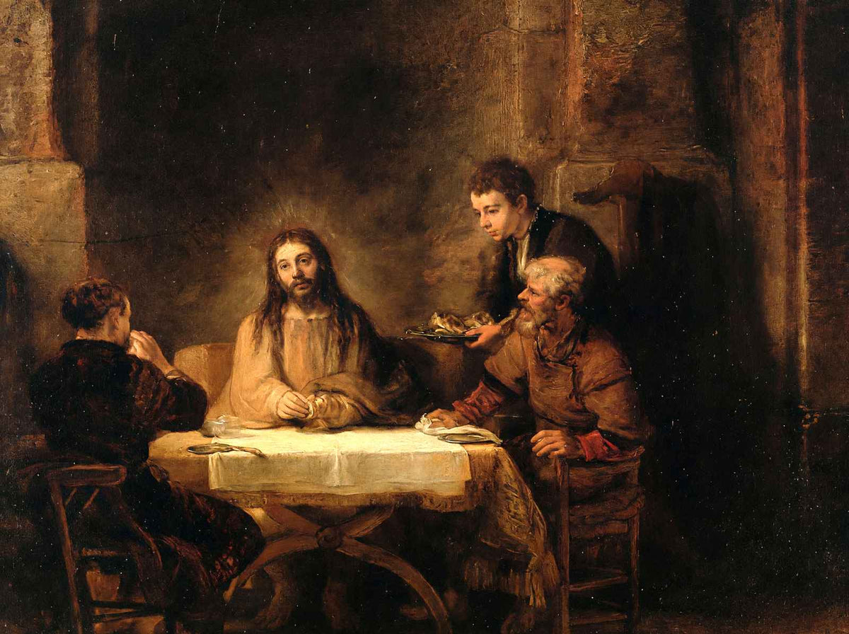 The Supper at Emmaus 1648 Painting by Rembrandt Fine Art Print (6 Sizes)