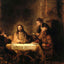 The Supper at Emmaus art print by Rembrandt (1648)