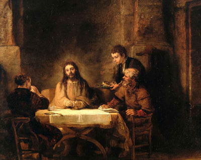 The Supper at Emmaus art print by Rembrandt (1648)