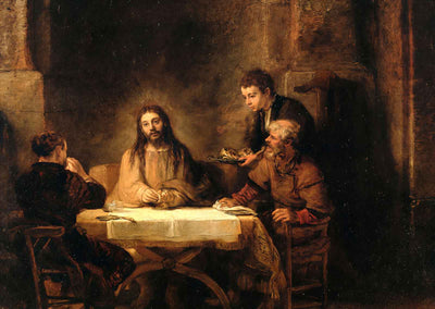 The Supper at Emmaus 1648 Painting by Rembrandt Fine Art Print (6 Sizes)