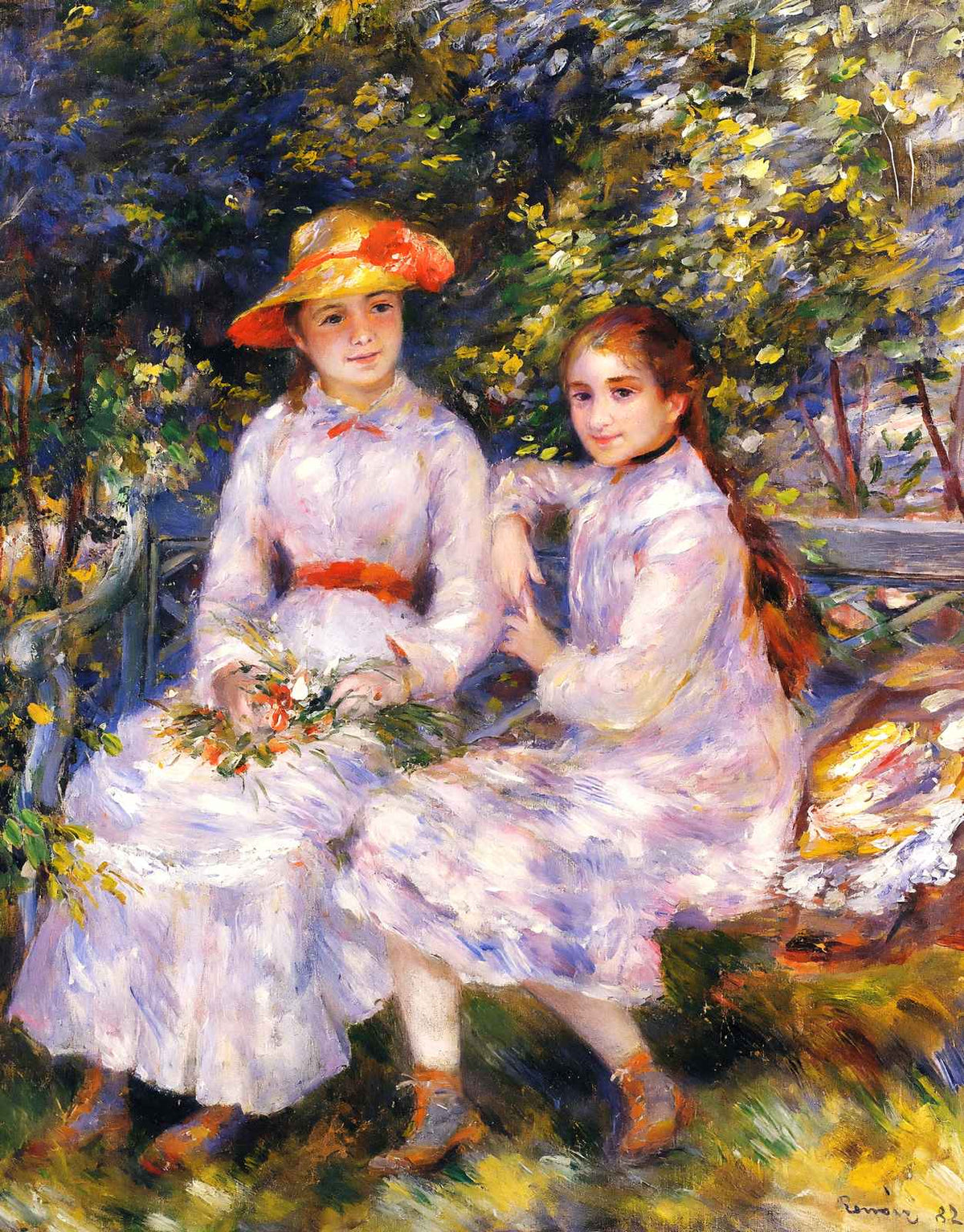 Daughters of Paul Durand Ruel 1882 Art Print (6 Sizes) - High Quality