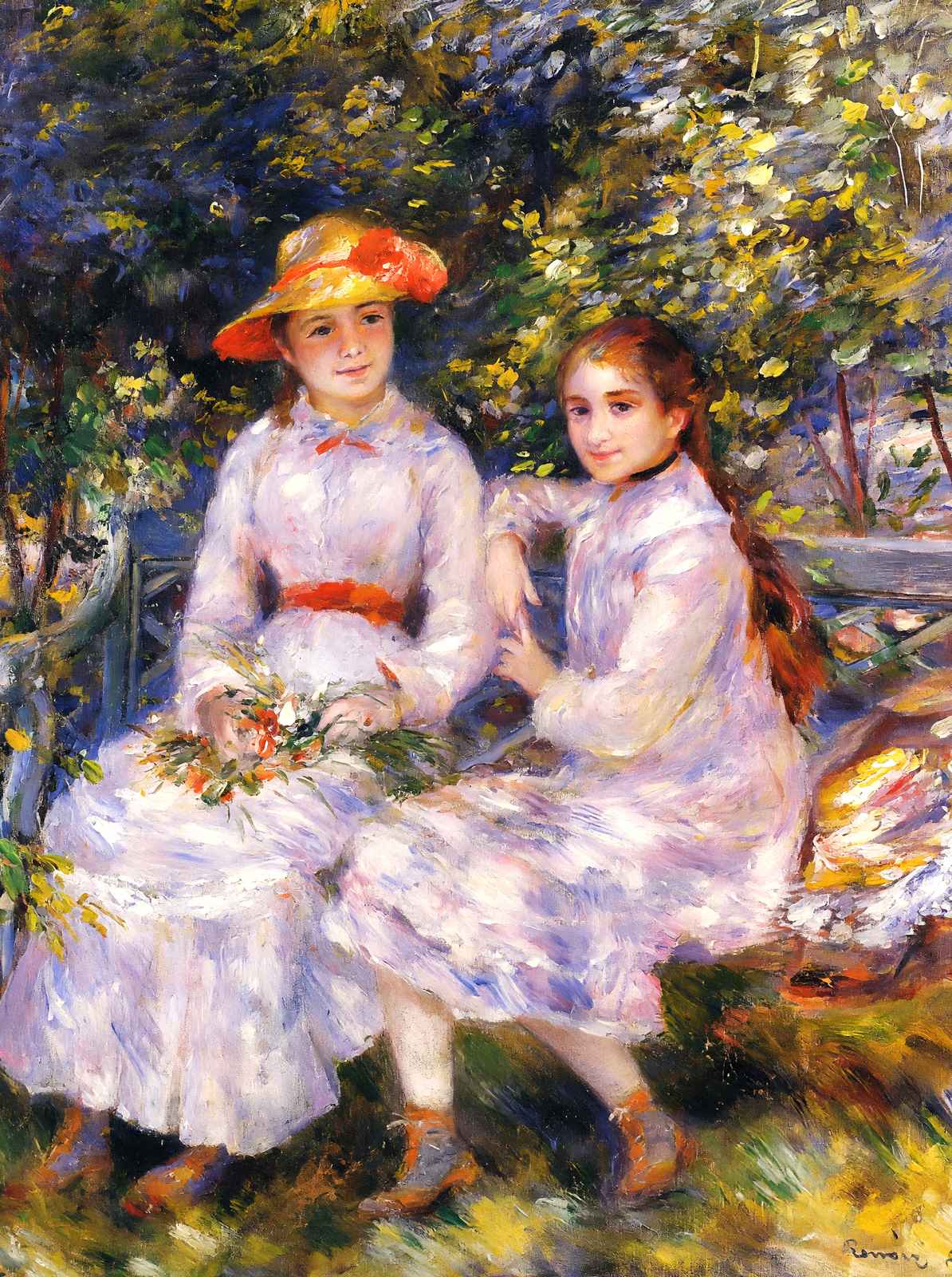 Daughters of Paul Durand Ruel 1882 Art Print (6 Sizes) - High Quality