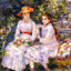 The Daughters of Paul Durand Ruel (Marie Theresa and Jeanne) painting print by Pierre-Auguste Renoir (1882)