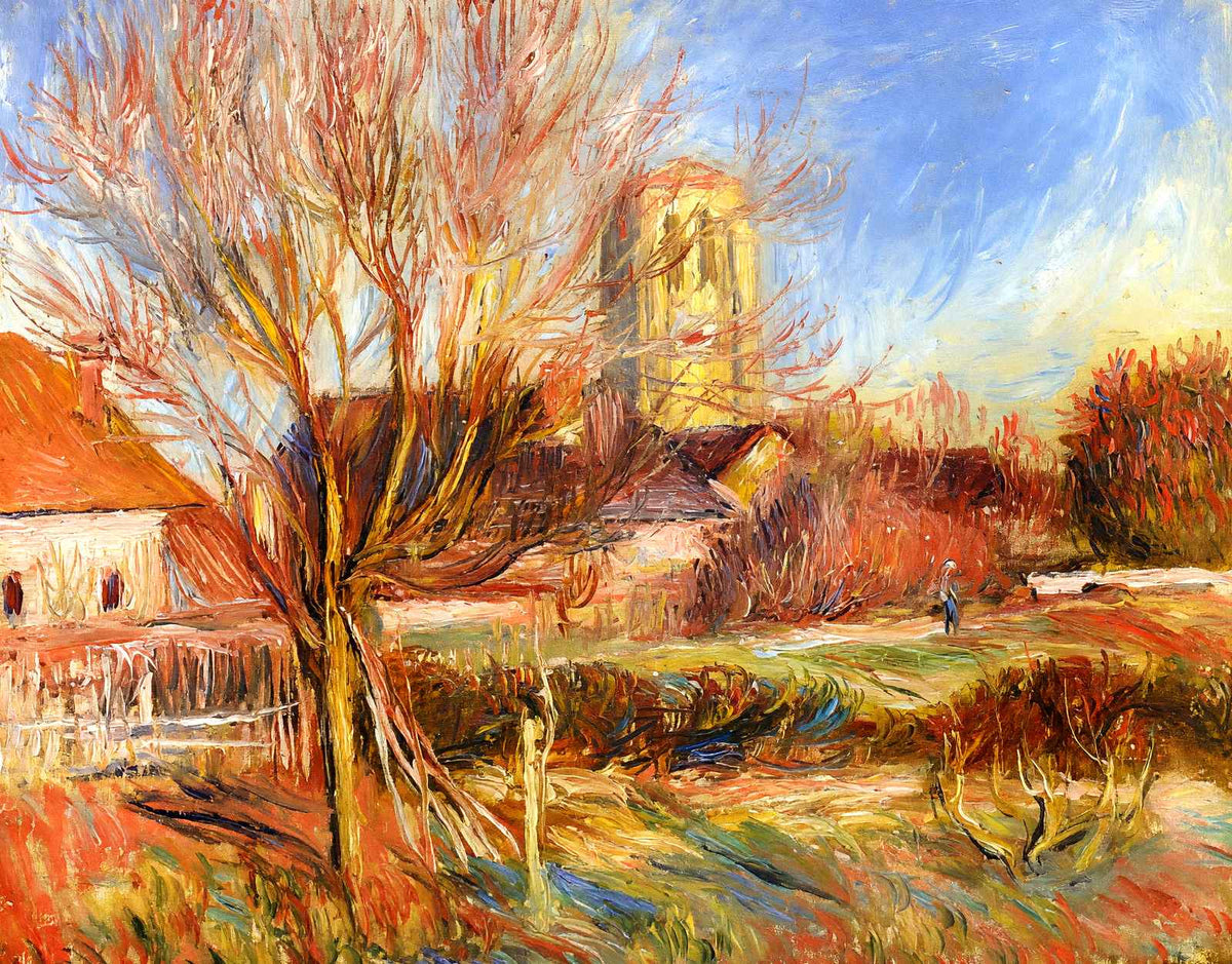 The Church at Essoyes 1887 by Pierre-Auguste Renoir Fine Art Print (6 Sizes)