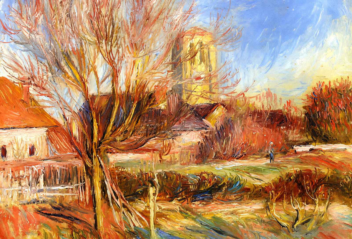 The Church at Essoyes 1887 by Pierre-Auguste Renoir Fine Art Print (6 Sizes)
