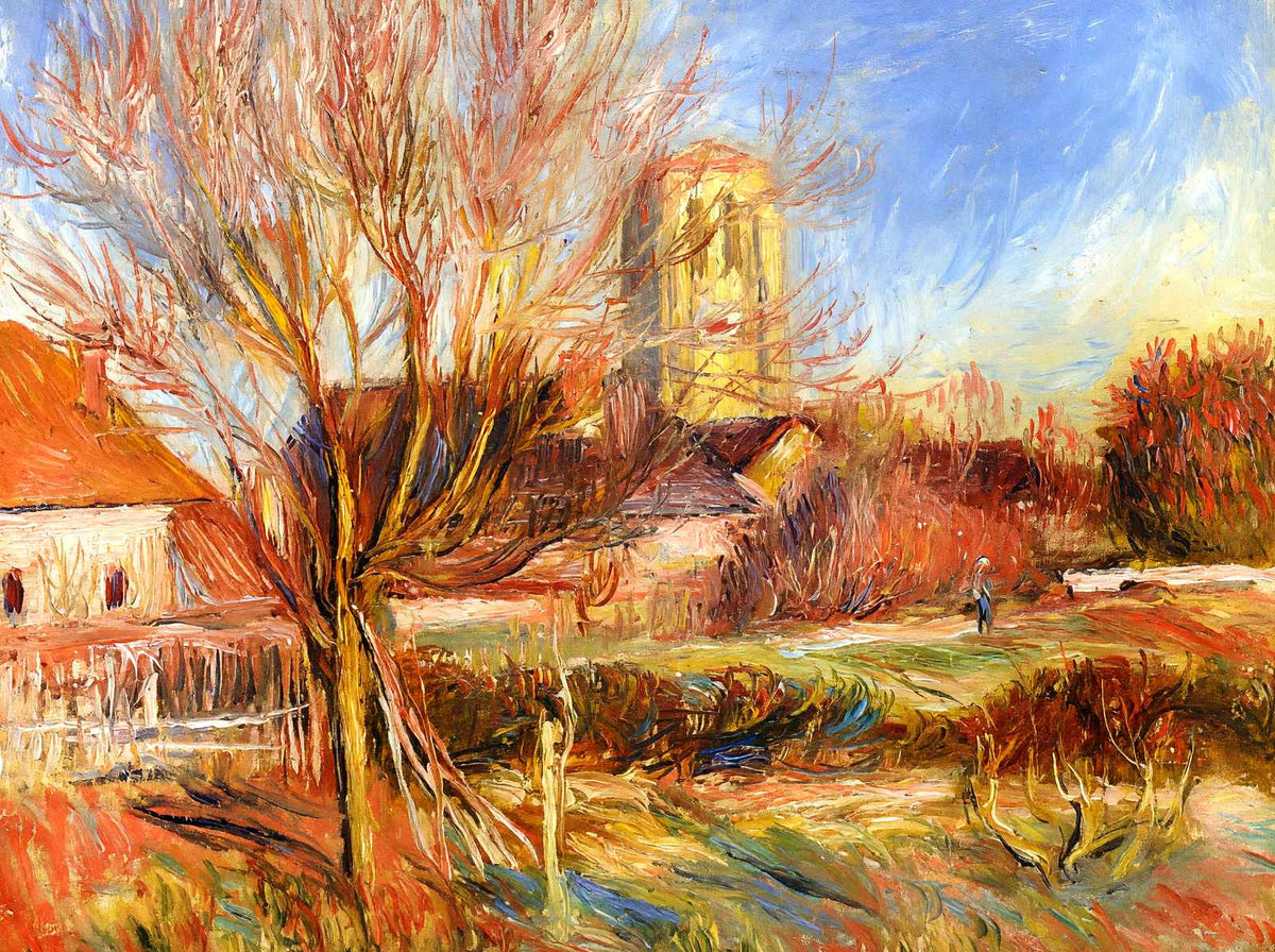 The Church at Essoyes 1887 by Pierre-Auguste Renoir Fine Art Print (6 Sizes)