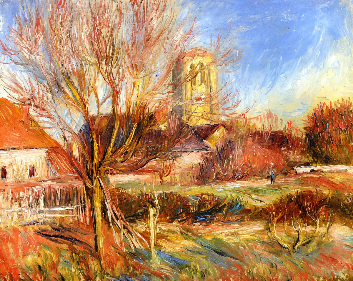 The Church at Essoyes art print by Pierre-Auguste Renoir (1887)