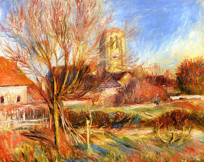 The Church at Essoyes art print by Pierre-Auguste Renoir (1887)