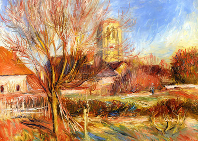 The Church at Essoyes 1887 by Pierre-Auguste Renoir Fine Art Print (6 Sizes)