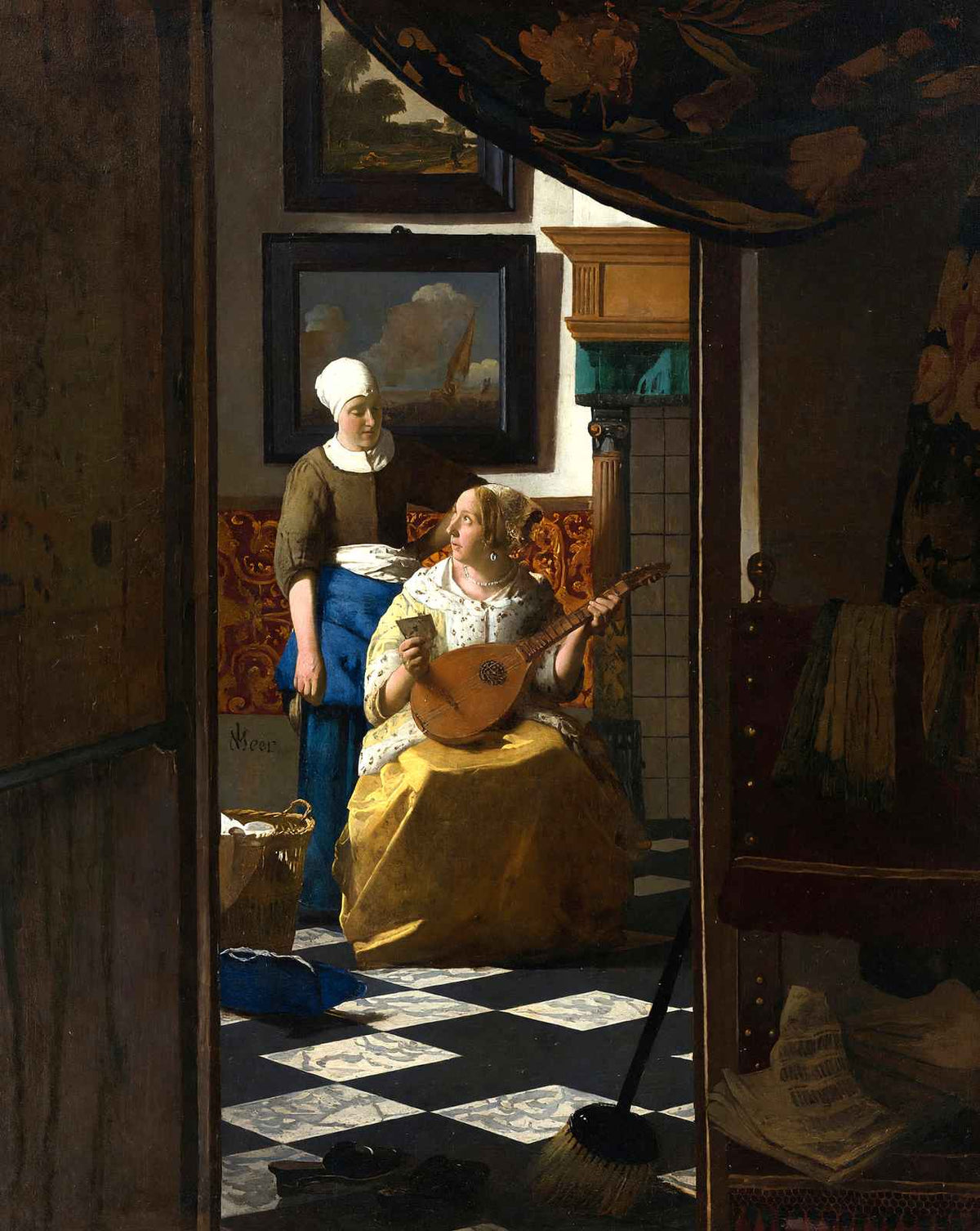 The Love Letter art print by Johannes Vermeer (1669)