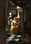 The Love Letter Art Print 1669 Painting by Johannes Vermeer (6 Sizes) - Restored