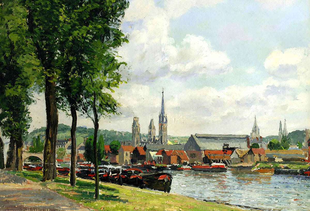 The Cours La Riene, the Notre Dame Cathedral, Rouen 1898 Art Print (6 Sizes)