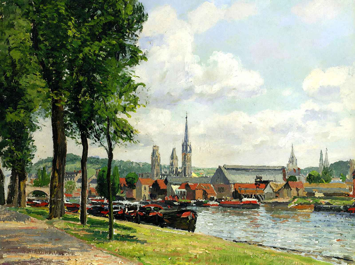 The Cours La Riene, the Notre Dame Cathedral, Rouen 1898 Art Print (6 Sizes)