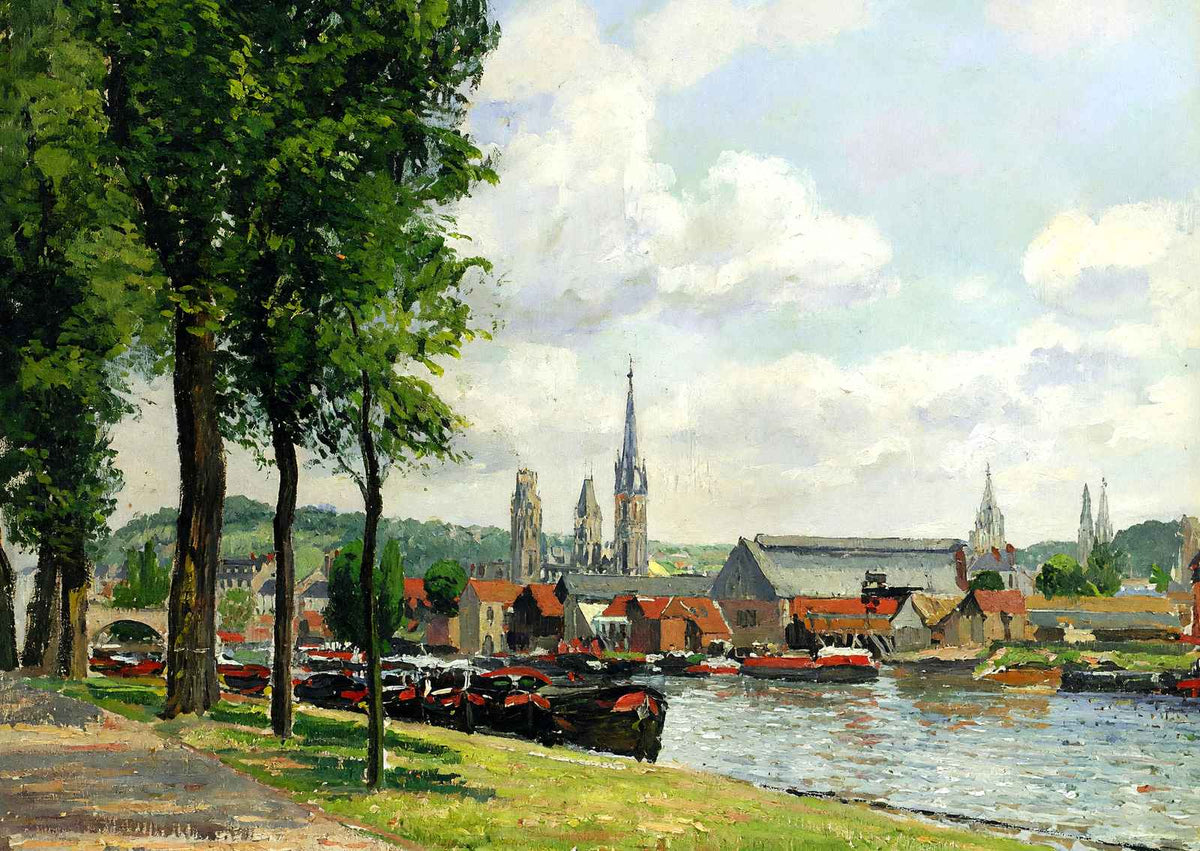 The Cours La Riene, the Notre Dame Cathedral, Rouen 1898 Art Print (6 Sizes)