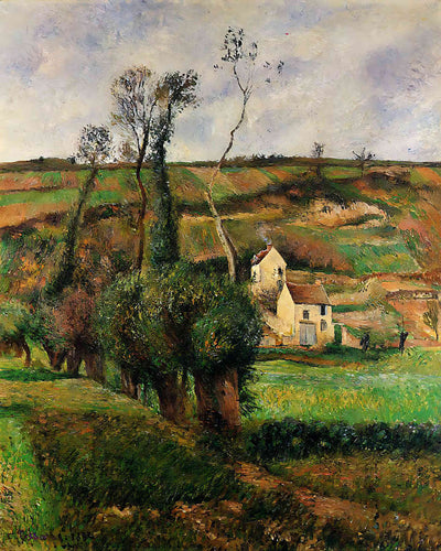 The Cabage Place at Pontoise Painting by Camille Pissarro 8x10" Art Print