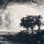 The Three Trees 1643 Drawing by Rembrandt Fine Art Print (6 Sizes)
