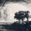 The Three Trees 1643 Drawing by Rembrandt Fine Art Print (6 Sizes)