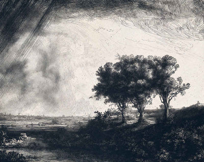 The Three Trees art print by Rembrandt (1643)