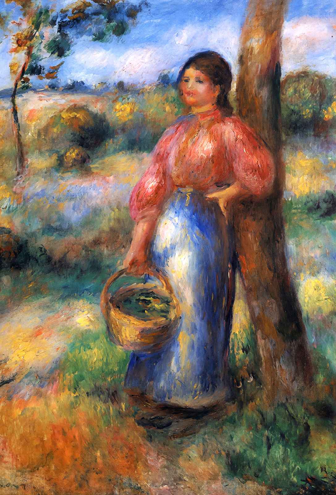 The Shepherdess Art Print 1902 Painting by Pierre-Auguste Renoir (6 Sizes)