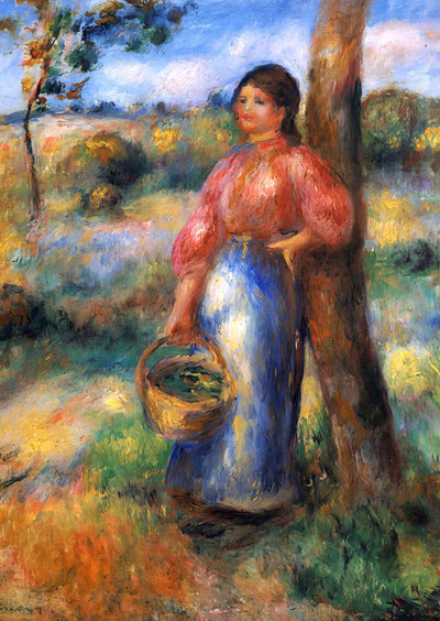 The Shepherdess Art Print 1902 Painting by Pierre-Auguste Renoir (6 Sizes)